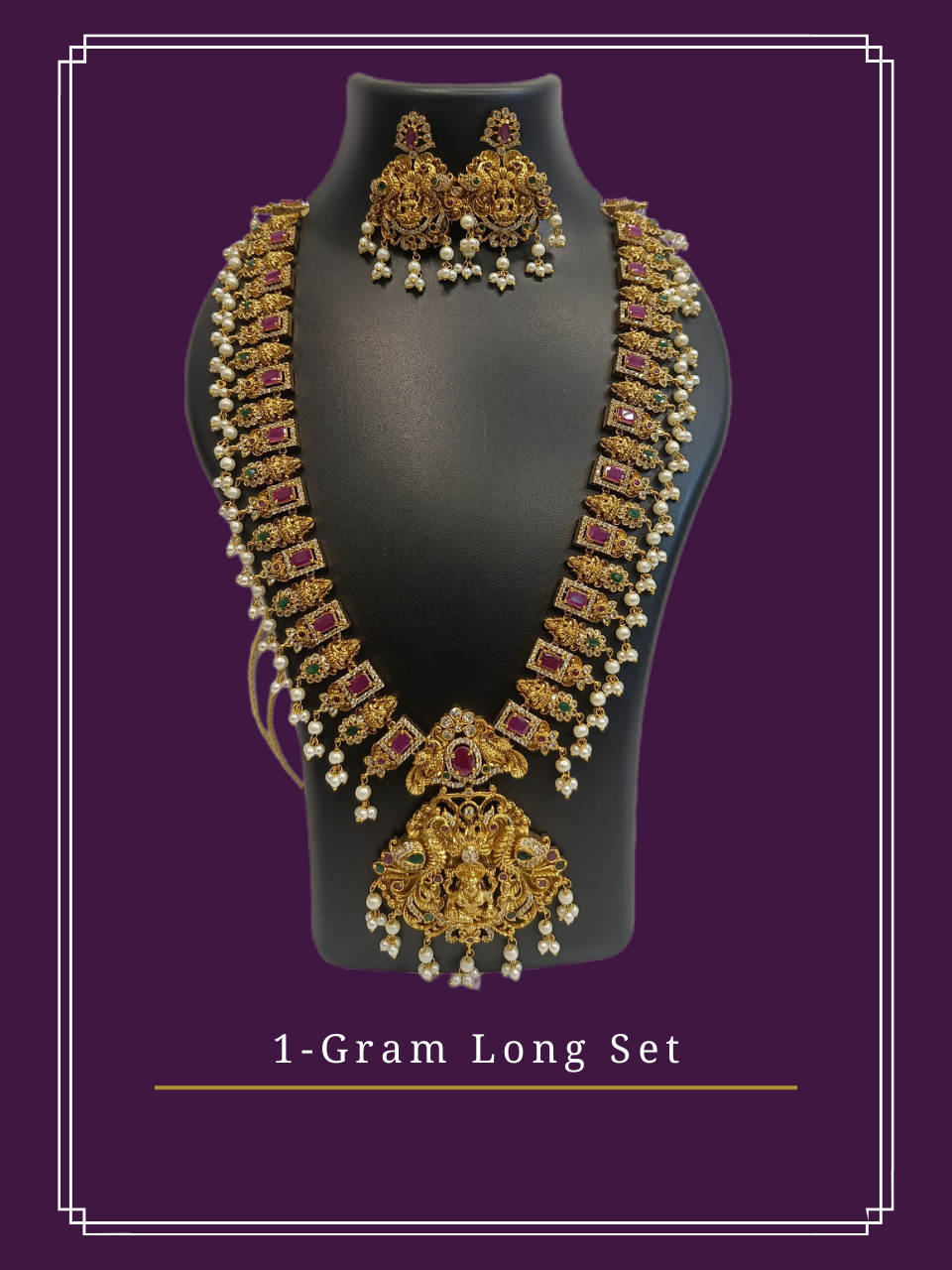 Laxmi Long Chain One-Gram Gold Necklace